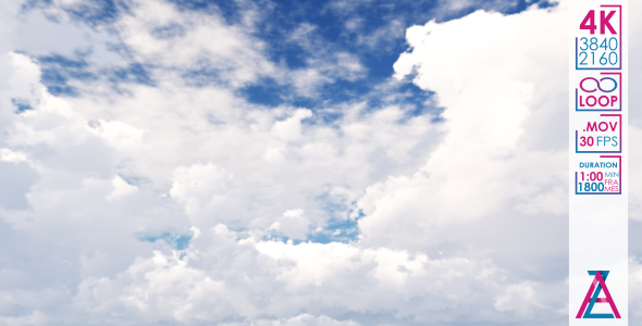 Cumulus Gray Clouds in the Blue Sky alt