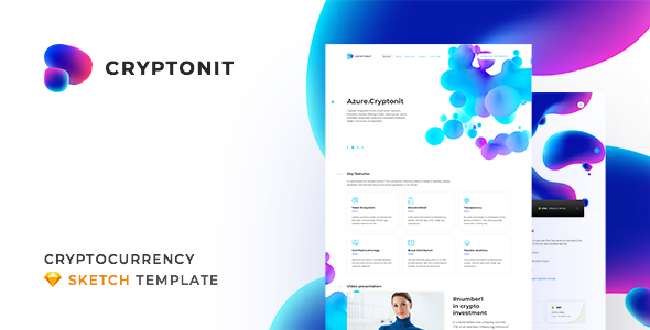 Cryptonit - Digital Currency, ICO, Cryptocurrency Blog and Magazine, Finance Sketch Template