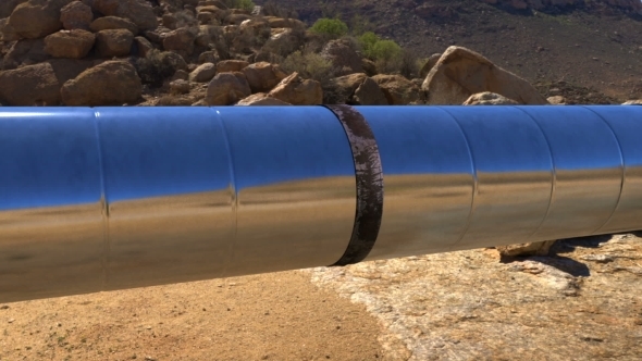 Oil Gas Pipeline in Desert
