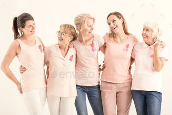 s embracing each other, breast cancer concept