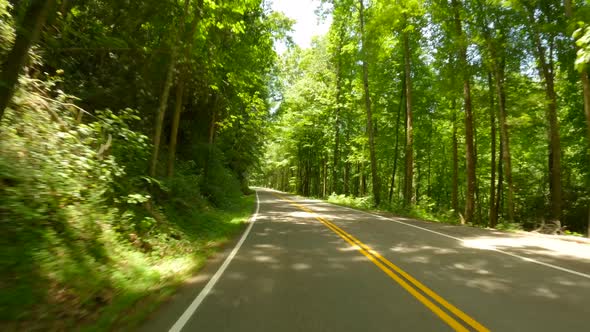 Rear View Hyperlapse Motion Video Tail Of The Dragon Tennessee Usa