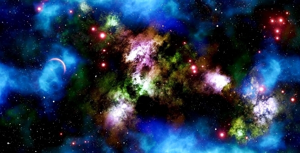 Flying Through Space Nebula