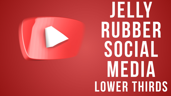 3D Jelly Rubber Social Media Lower Thirds Pack alt