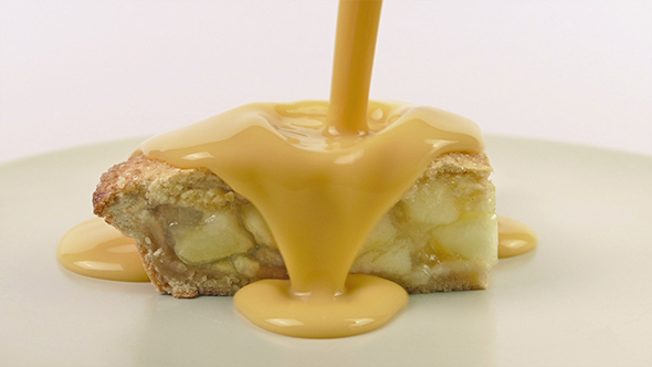 Custard Poured On Apple Pie