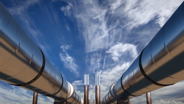 2 Oil Pipes Under Blue Sky alt