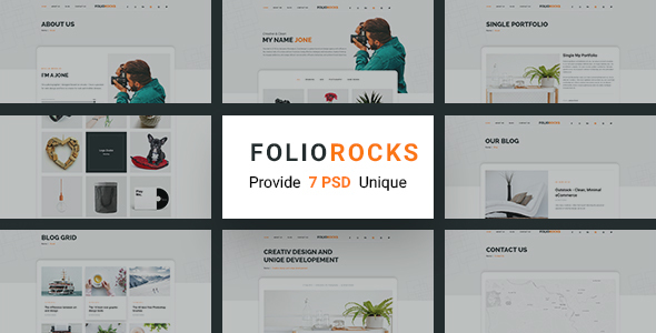 Foliorocks - Minmal Portfolio & Agency PSD Templates