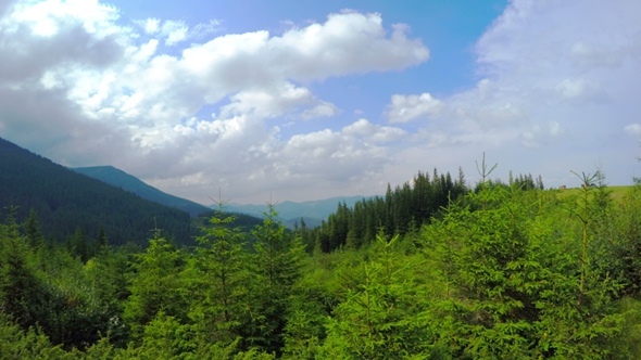 Mountain Landscape with Clouds