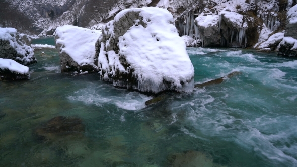 Winter River Tara in Montenegro