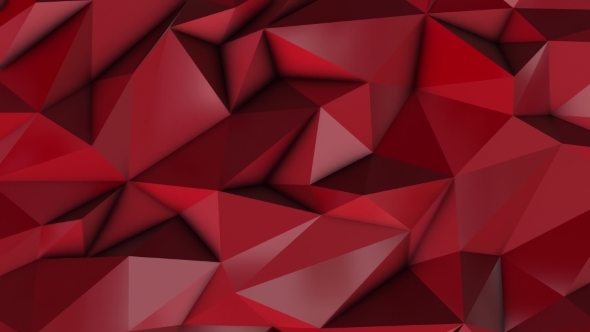 Red Abstract Low Poly Triangle Background