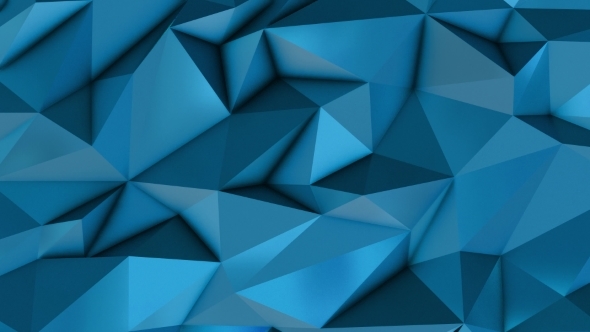 Blue Abstract Low Poly Triangle Background