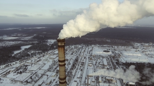 Aerial of a Coal Fire Power Station