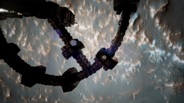 Surveyor Spacecraft Above Mars alt