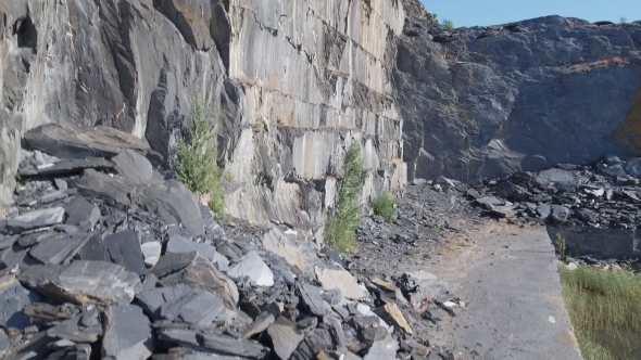 Ascending Over Abandoned Slate Mine