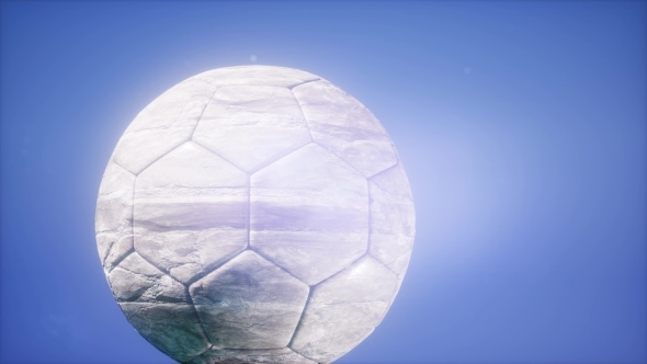 Soccer Ball on Blue Sky Background alt