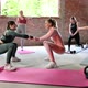 Group of Beautiful Fit Young Women Wearing Sports Clothing Together Doing Aerobics and Fitness - VideoHive Item for Sale