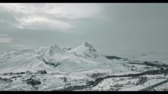 snowy mountain view