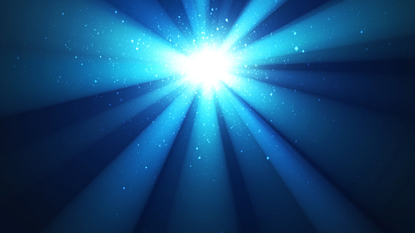 Night Shining Sky, Divine Radiance, Sparkles, Blue Background with Rays of Light