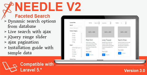 Needle V2 - Laravel Faceted Search