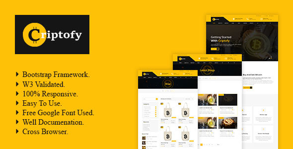 Criptofy - Crypto Currency HTML Template.