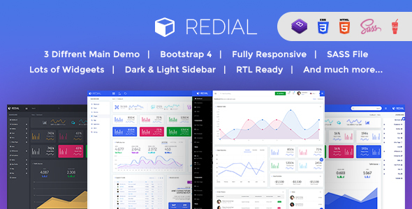 Redial - Bootstrap 4  Admin/Dashboard Template