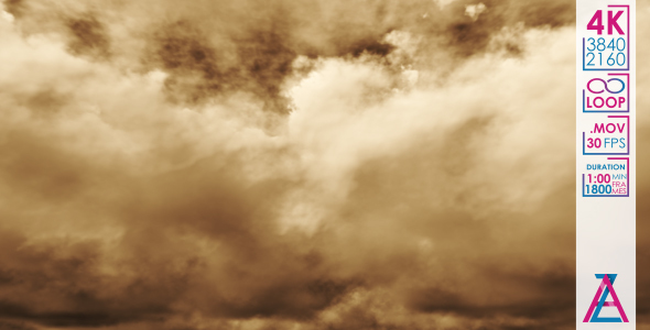 Dark Brown Clouds on the Black Sky Before the Storm alt