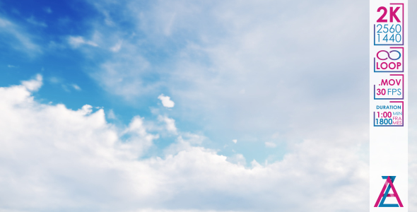 White Fluffy Clouds on the Blue Sky alt