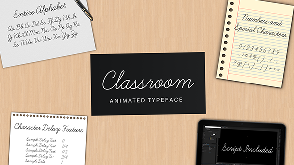 Classroom Animated Font