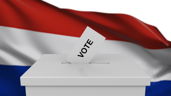 Ballot Box with Netherlands Flag alt