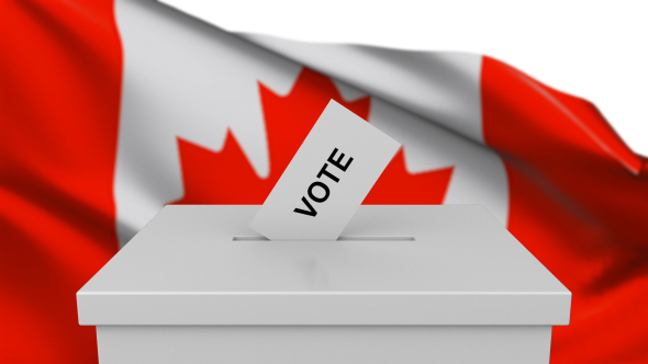 Ballot Box with Canada Flag alt