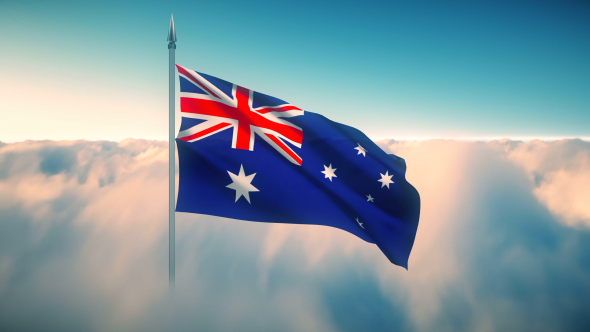 Australia Flag on the Clouds alt