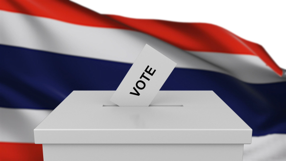 Ballot Box with Thailand Flag alt