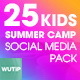 Kids Summer Camp-Social Media Pack - GraphicRiver Item for Sale