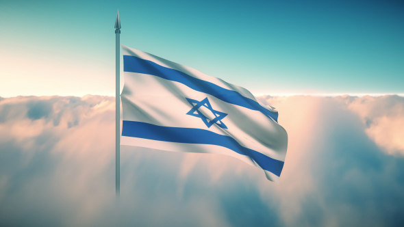 Israel Flag on the Clouds alt