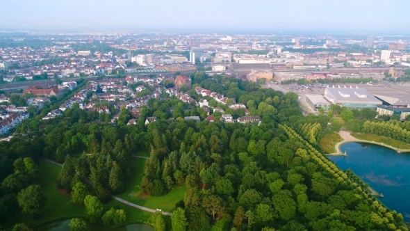 City Municipality of Bremen Aerial FPV Drone Footage.