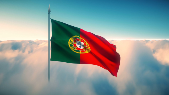 Portugal Flag on the Clouds alt
