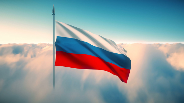 Russian Flag on the Clouds alt