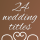 24 wedding titles - VideoHive Item for Sale