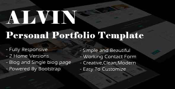 Alvin - Personal Portfolio Template