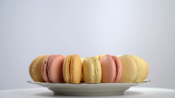 Colorful French Macarons, Gourmet Dessert