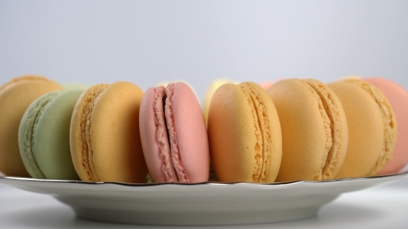 Colorful French Macarons, Gourmet Dessert
