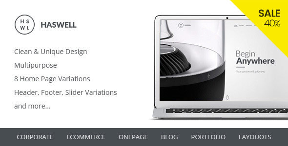 Haswell – Multipurpose PSD Template