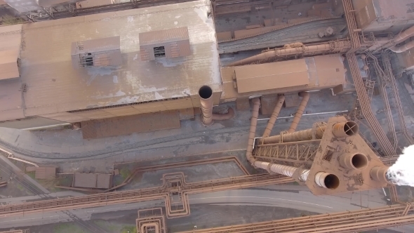 Aerial View of Industrial Steel Plant