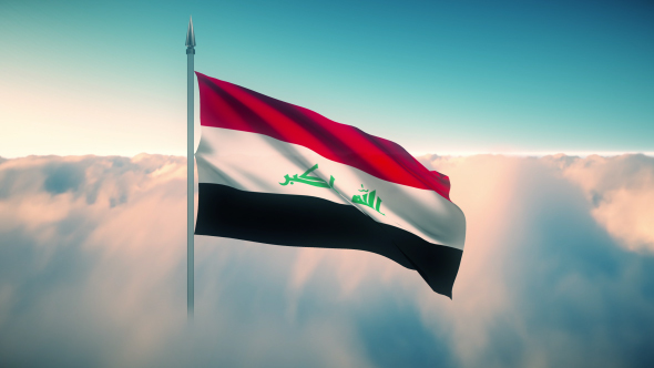 Iraq Flag on the Clouds alt