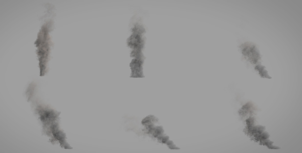 2K Light Smoke Plume PACK - Grey - Large Scale