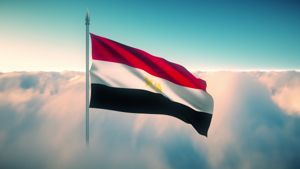 Egypt Flag on the Clouds alt