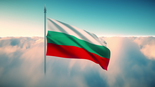 Bulgaria Flag on the Clouds alt