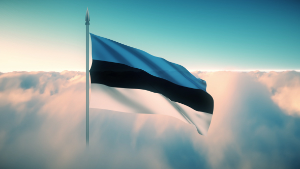 Estonia Flag on the Clouds alt