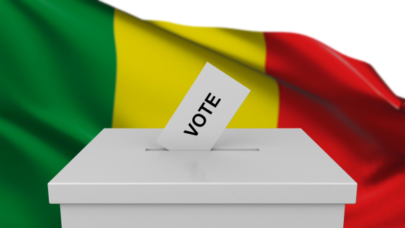 Ballot Box with Mali Flag alt