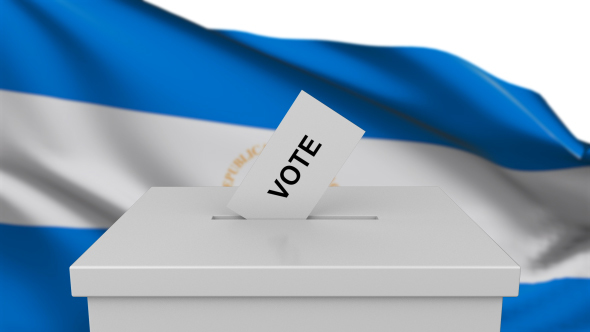Ballot Box with Nicaragua Flag alt