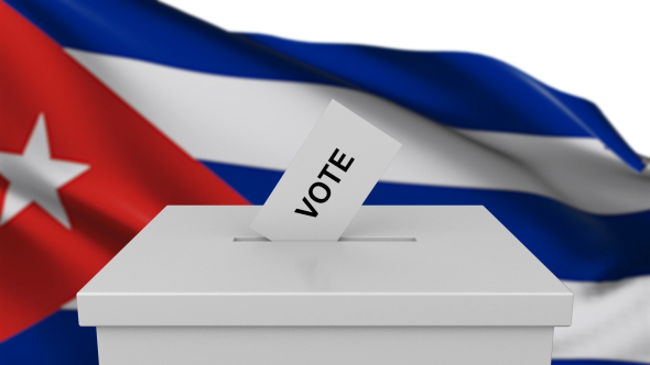 Ballot Box with Cuba Flag alt